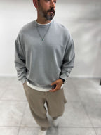 Gray Basic Washed Oversized Sweatshirt TW-7088