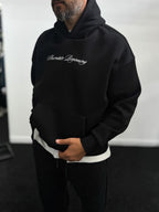 Black Humble Embroidered Hooded Sweatshirt TW-7070