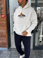 White Cool Bear Hooded Sweatshirt TW-7082