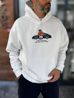 White Cool Bear Hooded Sweatshirt TW-7082