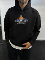 Black Cool Bear Hooded Sweatshirt TW-7082