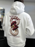White Snake Printed Hooded Sweatshirt TW-7044