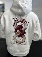 White Snake Printed Hooded Sweatshirt TW-7044