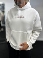 White Snake Printed Hooded Sweatshirt TW-7044