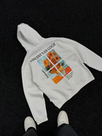 White Vincent Patch Hooded Sweatshirt SW-5202