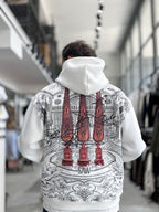White Back Tassel Hooded Sweatshirt SW-5267