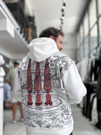 White Back Tassel Hooded Sweatshirt SW-5267