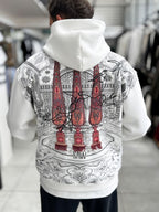 White Back Tassel Hooded Sweatshirt SW-5267