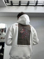 White Wolf Embroidered Hooded Sweatshirt SW-5208