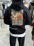 Black Camel Patch Hooded Sweatshirt SW-5254