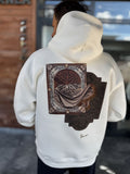 White Back Motif Hooded Sweatshirt SW-5242