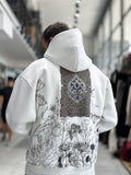 White Holographic Hooded Sweatshirt SW-5261