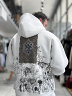 White Holographic Hooded Sweatshirt SW-5261