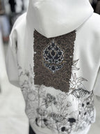 White Holographic Hooded Sweatshirt SW-5261