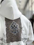 White Holographic Hooded Sweatshirt SW-5261