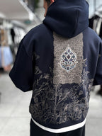 Navy Holographic Hooded Sweatshirt SW-5261