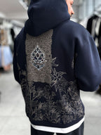 Navy Holographic Hooded Sweatshirt SW-5261