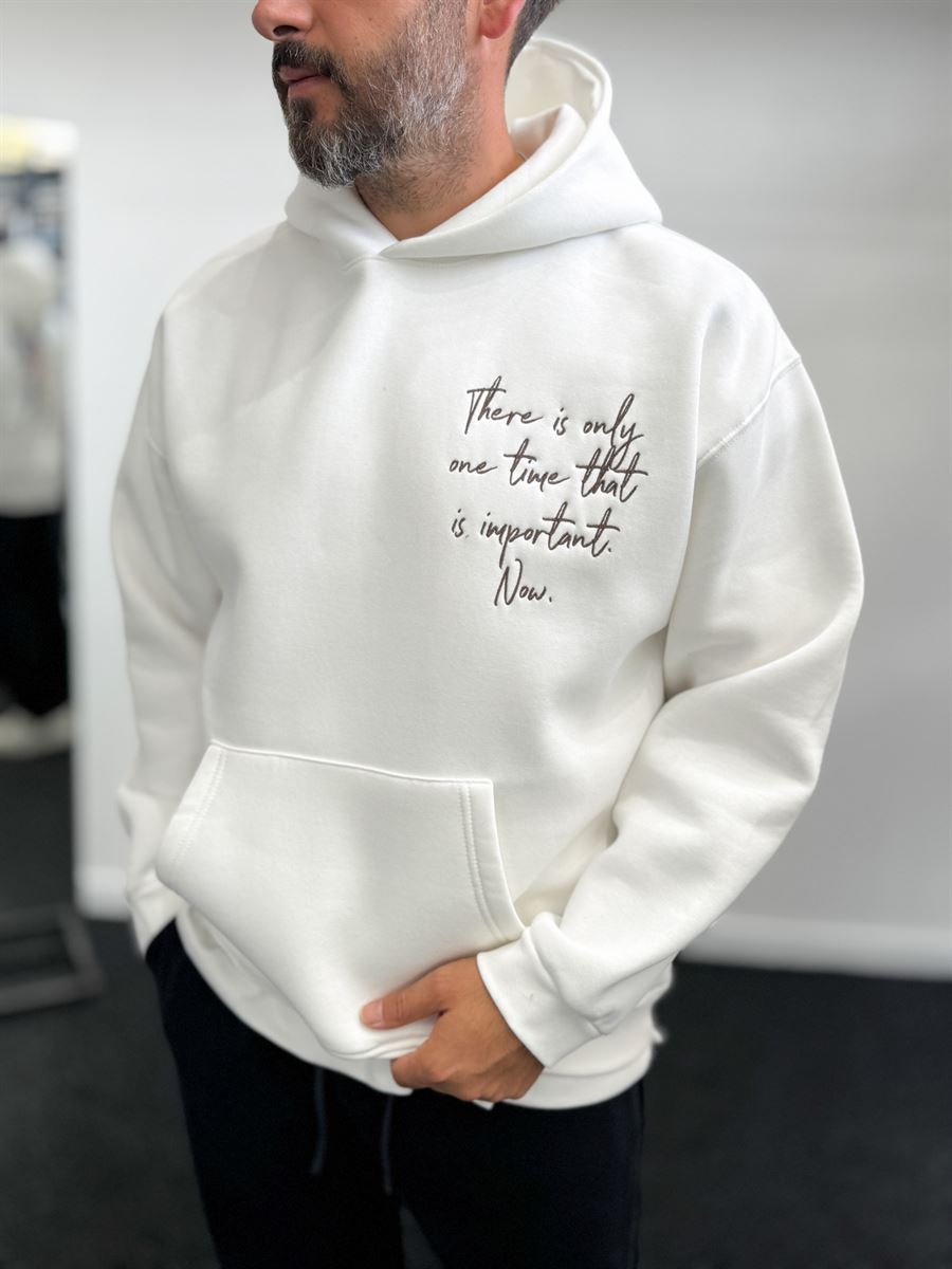 White Parrot Hooded Sweatshirt SW-5264