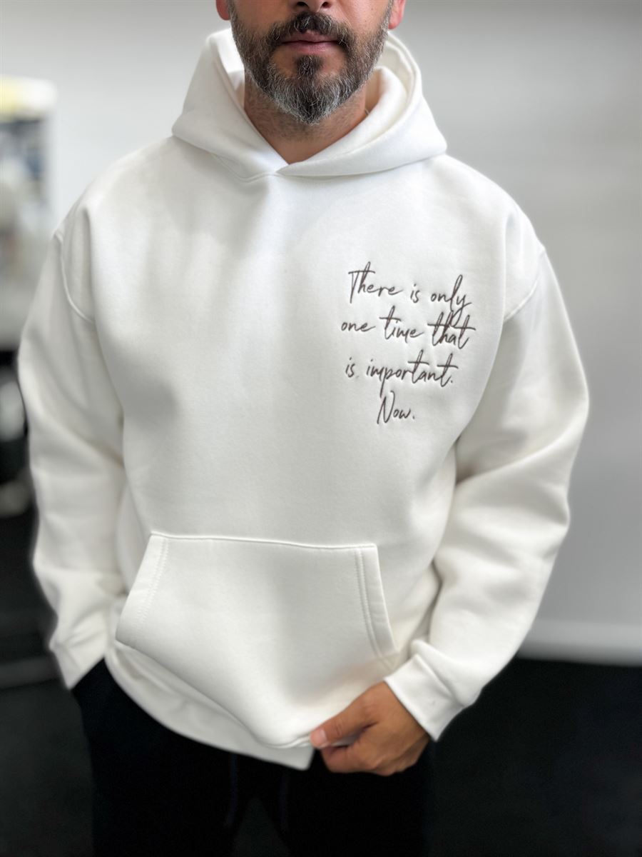 White Parrot Hooded Sweatshirt SW-5264