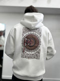 White Rhinestone Hooded Sweatshirt SW-5255