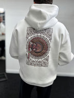White Rhinestone Hooded Sweatshirt SW-5255