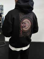 Black Rhinestone Hooded Sweatshirt SW-5255