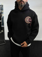 Black Rhinestone Hooded Sweatshirt SW-5255