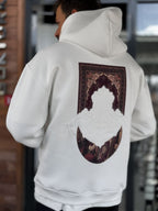 White Carpet Patch Hooded Sweatshirt SW-5272