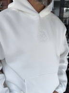 White Carpet Patch Hooded Sweatshirt SW-5272