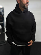 Black Carpet Patch Hooded Sweatshirt SW-5272