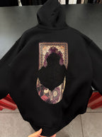 Black Carpet Patch Hooded Sweatshirt SW-5272