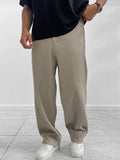 Beige Corduroy Baggy Trousers WE-5122