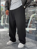 Black Corduroy Baggy Trousers WE-5122