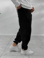Black Hem Stopper Parachute Trousers WE-5123