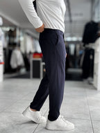 Navy Regular Fit Basic Trousers WE-5126
