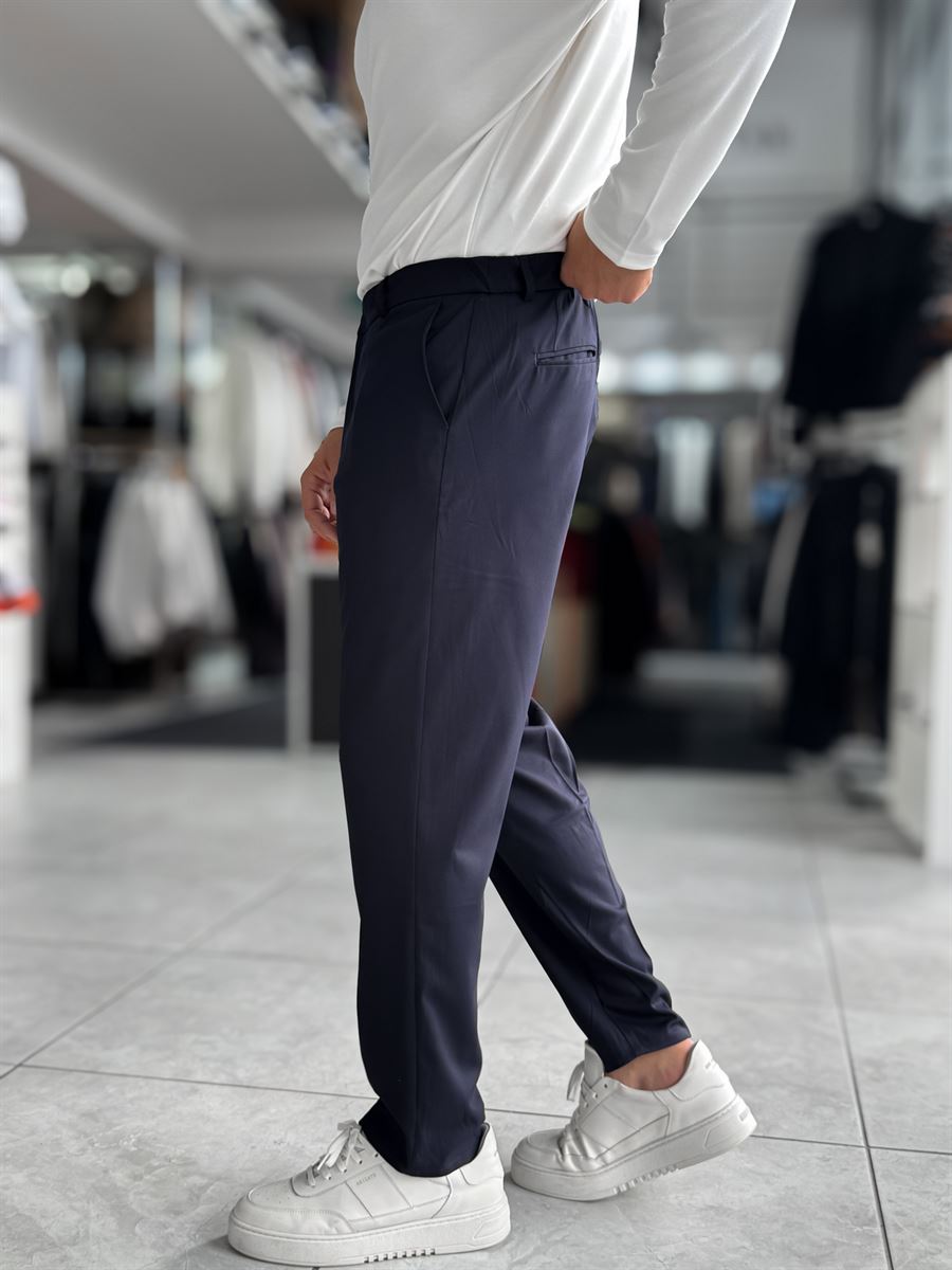 Navy Regular Fit Basic Trousers WE-5126