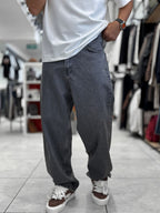 Charcoal Skater Fit Washed Jeans WE-