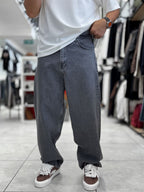 Charcoal Skater Fit Washed Jeans WE-