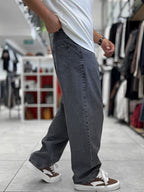 Charcoal Skater Fit Washed Jeans WE-