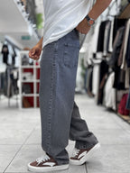 Charcoal Skater Fit Washed Jeans WE-