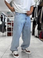 Ice Blue Skater Fit Washed Jeans WE-