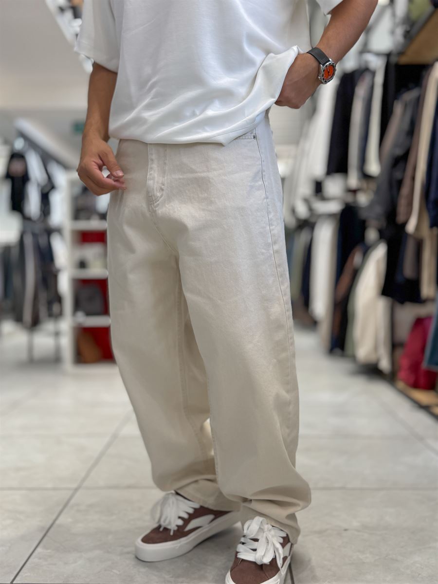 Beige Skater Fit Basic Jeans WE-3344/3432