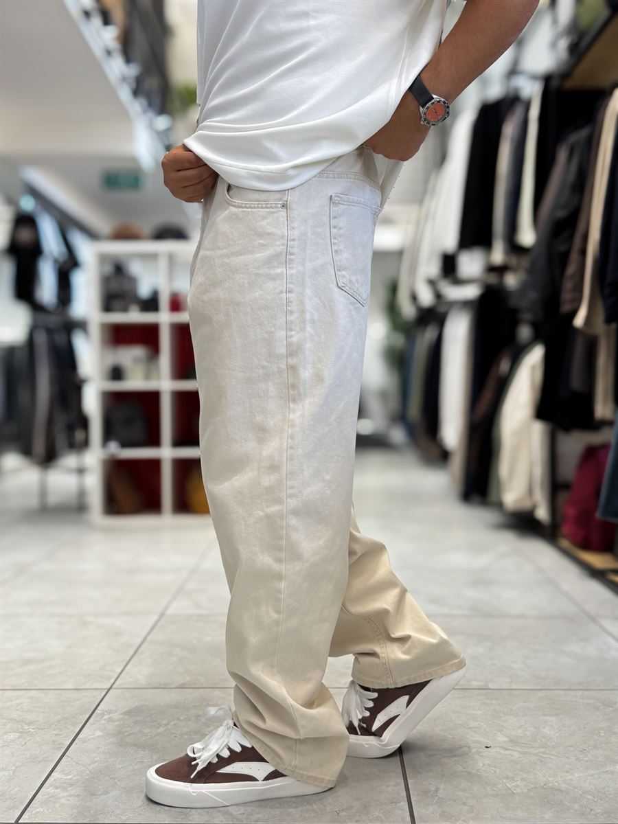Beige Skater Fit Basic Jeans WE-3344/3432