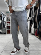 Gray Washed Baggy Jeans WE-3315/3339/3393