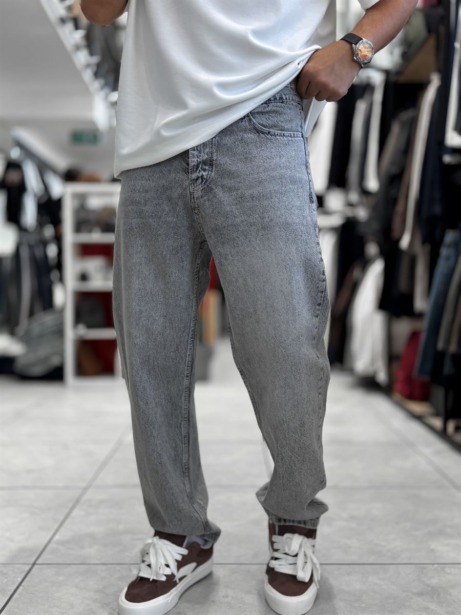 Gray Washed Baggy Jeans WE-3315/3339/3393