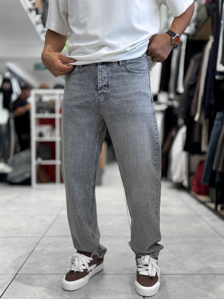 Gray Washed Baggy Jeans WE-3315/3339/3393