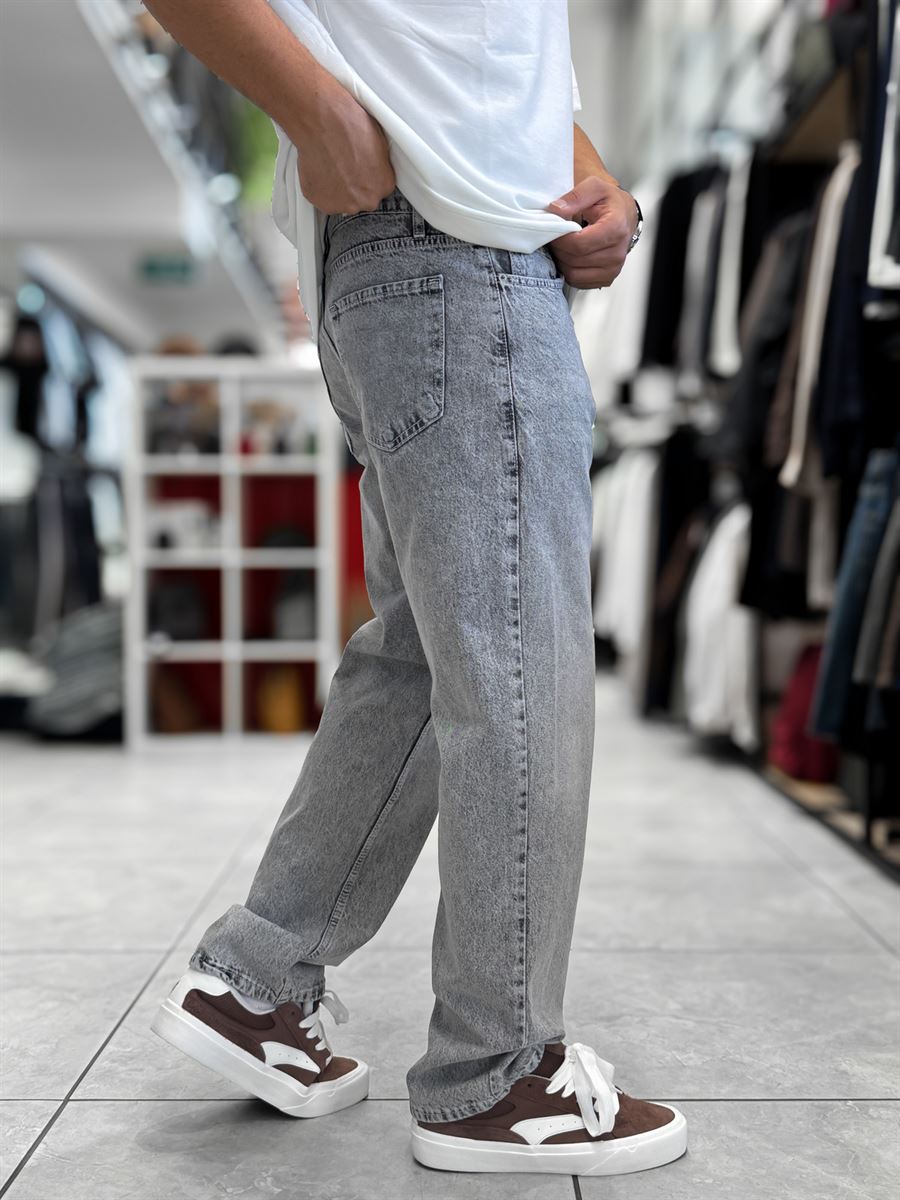 Gray Washed Baggy Jeans WE-3315/3339/3393