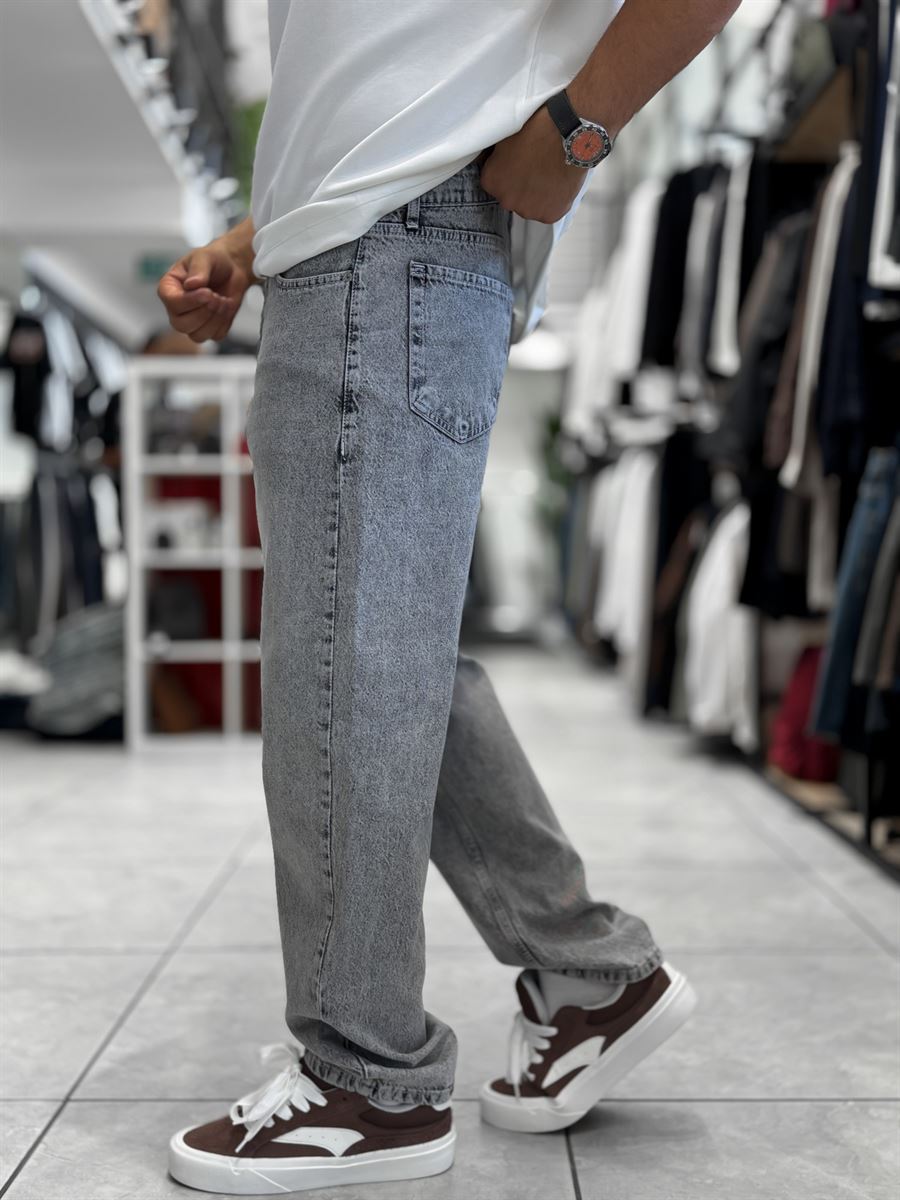 Gray Washed Baggy Jeans WE-3315/3339/3393