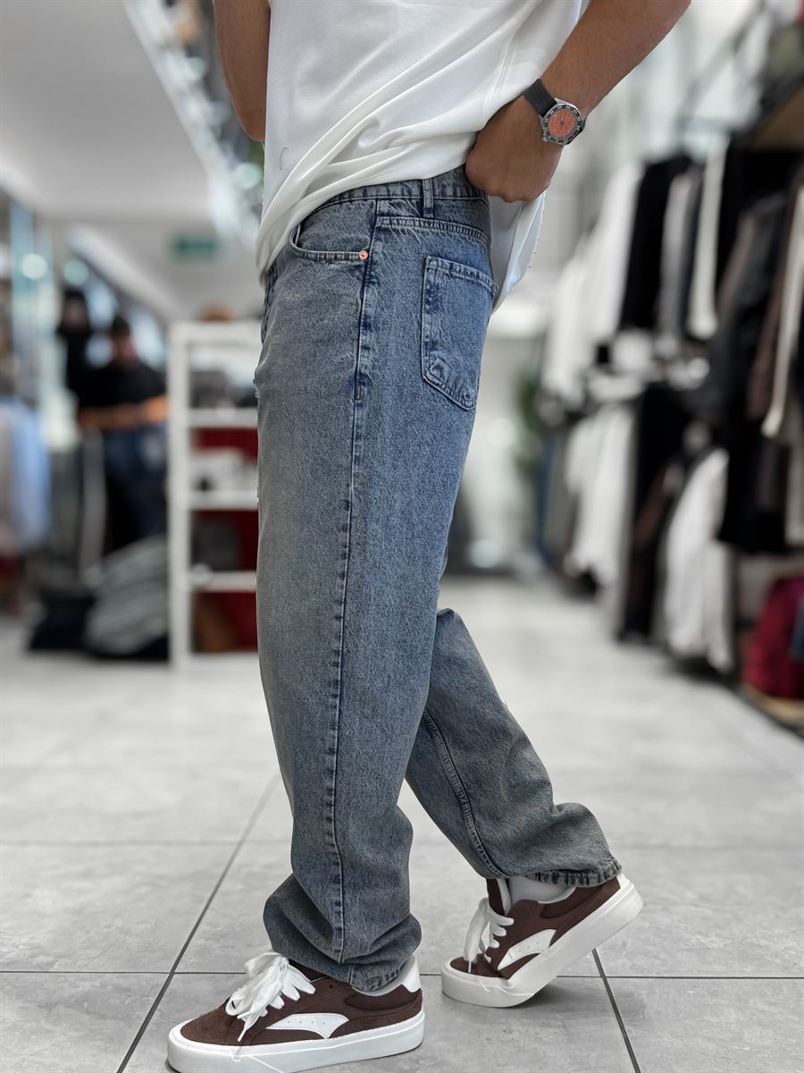 Light Blue Washed Baggy Jeans WE-3315/3339/3393