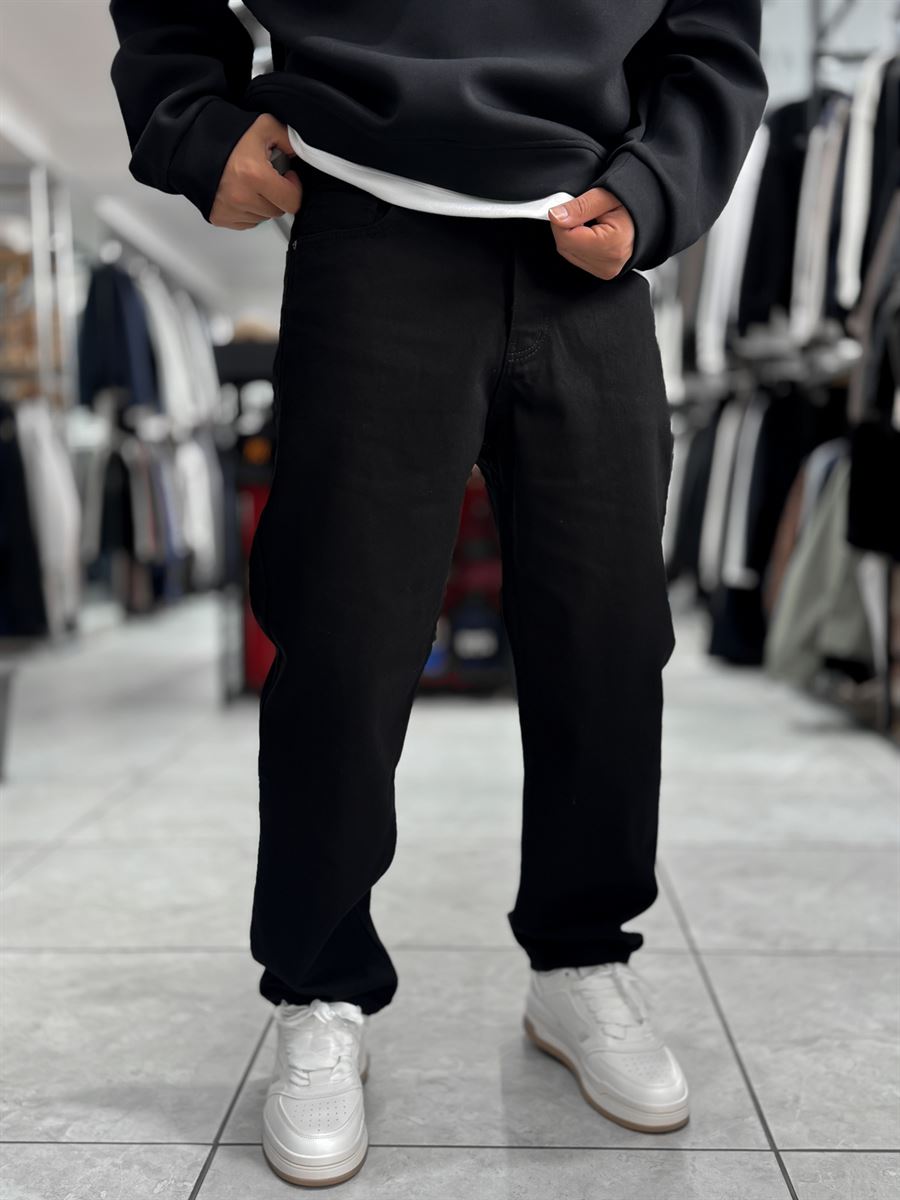 Black Basic Baggy Jeans WE-3258/3402